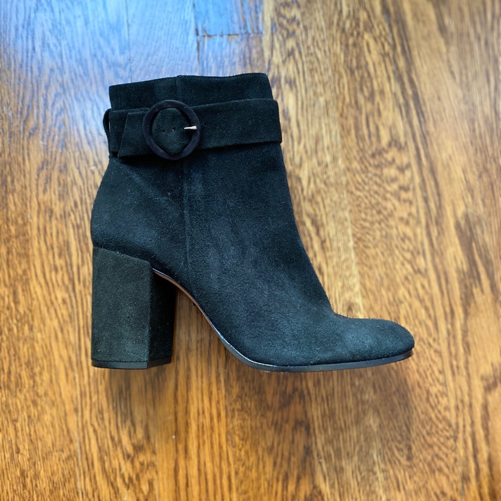 Schutz Kylie Suede Black Booties
